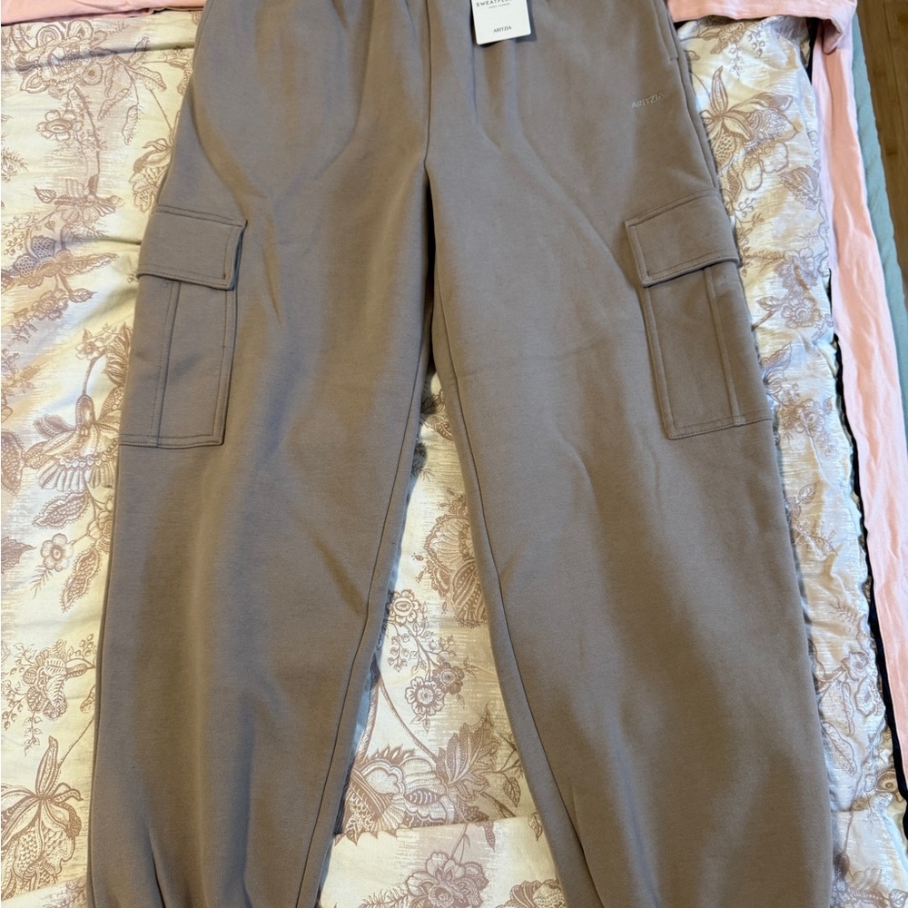 Aritzia Brown Cargo Jogger Pants